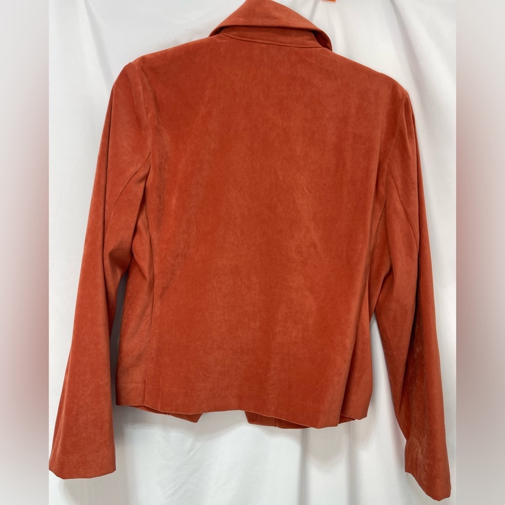Dressbarn Rust Suede like blouse or jacket women’s size small - Picture 3 of 14